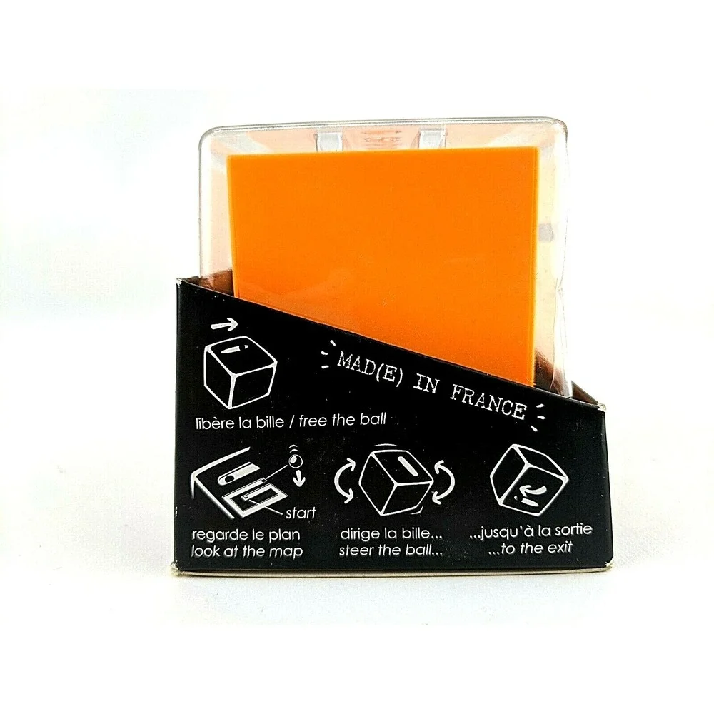 The Original Orange Labyrinth Puzzle Maze Cube Mean 0 Inside 3‎ NEW